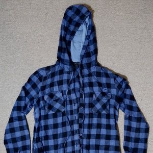 Hooded Button Up Shirt